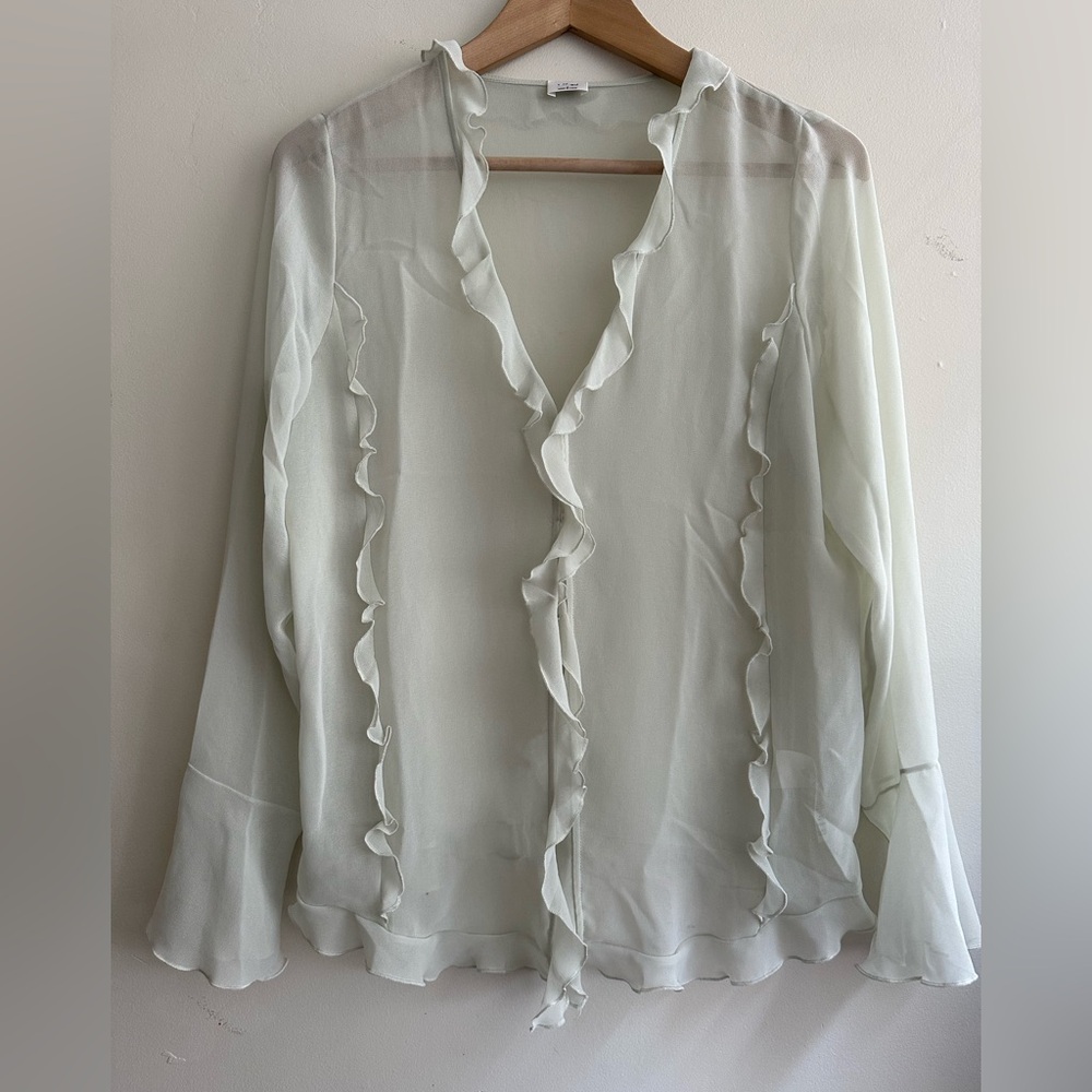 Wilfred Sensation Ruffled longsleeve chiffon blouse